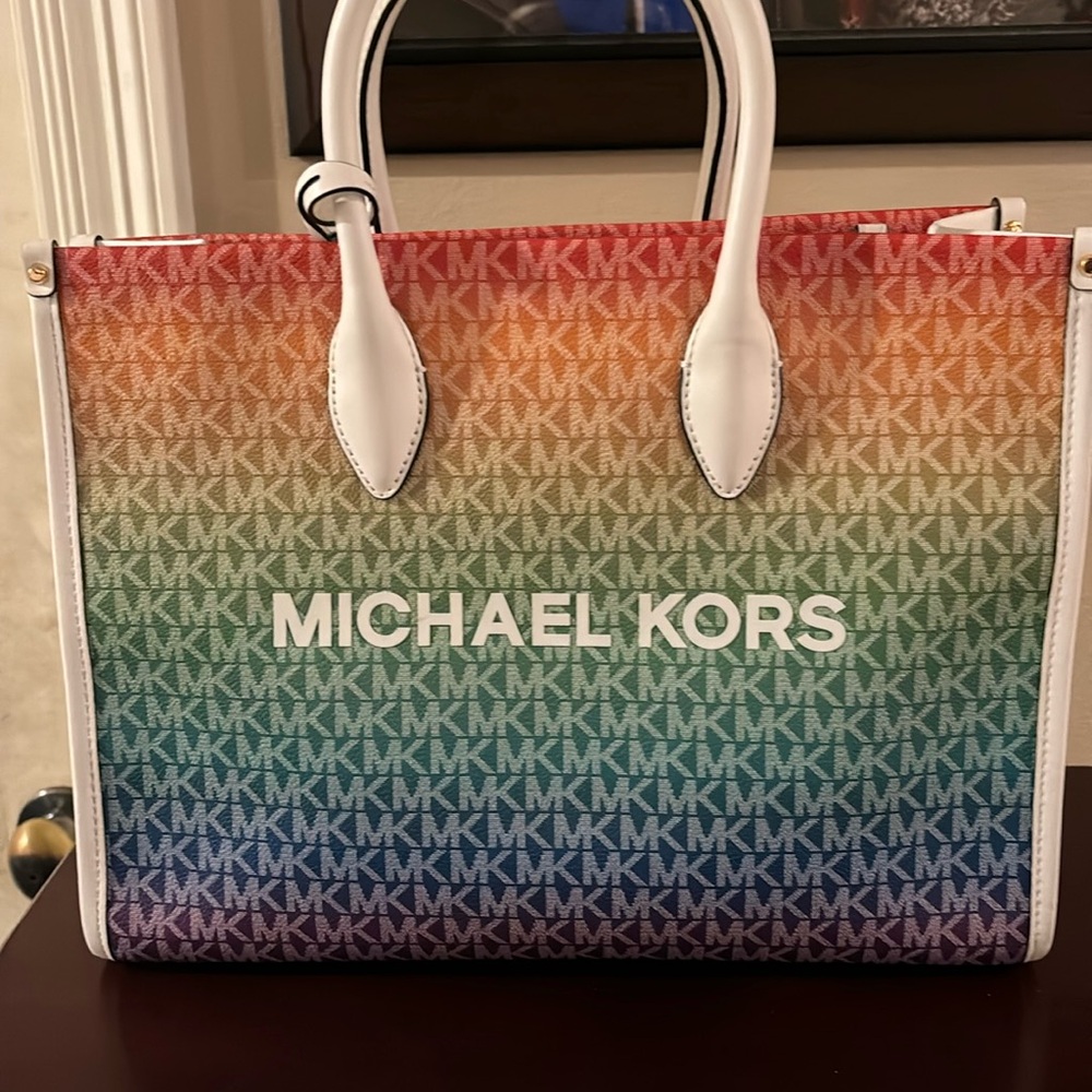 NWT Michael Kors Rainbow Tote